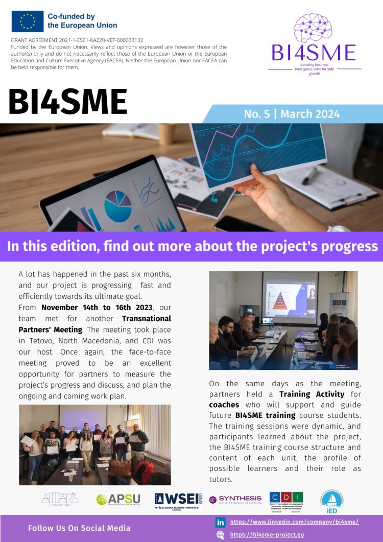 BI4SME “Бизнис интелигенција за мали и средни претпријатија” Билтен бр. 5